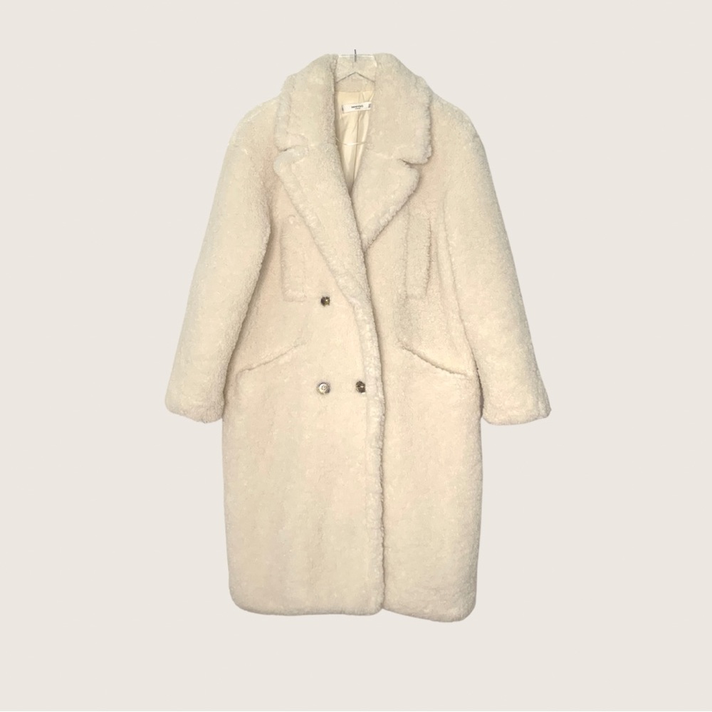 Mango Double Breast Teddy Coat | Sz. XS